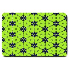 Blue Flowers Pattern Large Doormat