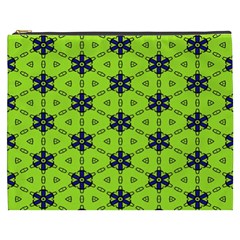 Blue Flowers Pattern Cosmetic Bag (xxxl)