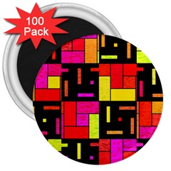 Squares And Rectangles 3  Magnet (100 Pack)