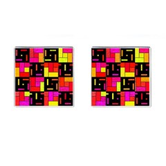 Squares And Rectangles Cufflinks (square) by LalyLauraFLM