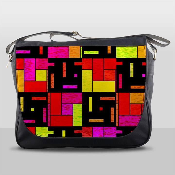 Squares and rectangles Messenger Bag