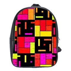 Squares And Rectangles School Bag (xl)