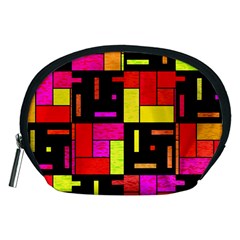 Squares And Rectangles Accessory Pouch (medium) by LalyLauraFLM