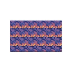 Pink Blue Waves Pattern Sticker Rectangular (10 Pack)