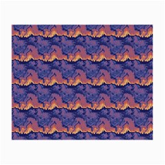 Pink Blue Waves Pattern Glasses Cloth (small, Two Sides)