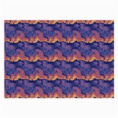 Pink Blue Waves Pattern Glasses Cloth (large, Two Sides) by LalyLauraFLM