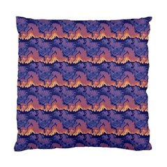 Pink Blue Waves Pattern Standard Cushion Case (two Sides) by LalyLauraFLM