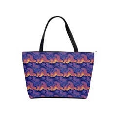 Pink Blue Waves Pattern Classic Shoulder Handbag