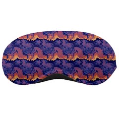 Pink Blue Waves Pattern Sleeping Mask by LalyLauraFLM