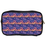 Pink blue waves pattern Toiletries Bag (Two Sides) Front