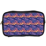 Pink blue waves pattern Toiletries Bag (Two Sides) Back