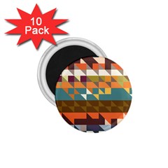 Shapes In Retro Colors 1 75  Magnet (10 Pack)  by LalyLauraFLM