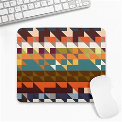 Shapes In Retro Colors Large Mousepad