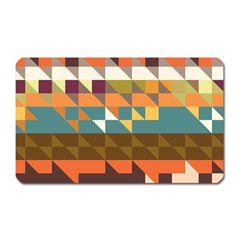 Shapes In Retro Colors Magnet (rectangular)