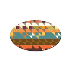 Shapes In Retro Colors Sticker Oval (100 Pack) by LalyLauraFLM