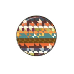 Shapes In Retro Colors Hat Clip Ball Marker