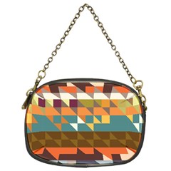 Shapes In Retro Colors Chain Purse (two Sides)