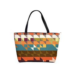 Shapes In Retro Colors Classic Shoulder Handbag