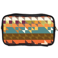 Shapes In Retro Colors Toiletries Bag (one Side)