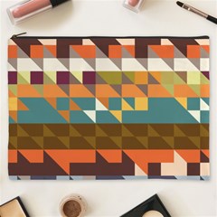 Shapes In Retro Colors Cosmetic Bag (xxxl) by LalyLauraFLM