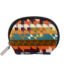 Shapes In Retro Colors Accessory Pouch (small)