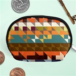 Shapes in retro colors Accessory Pouch (Medium) Front