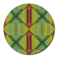 Tribal Shapes Round Mousepad