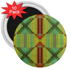 Tribal Shapes 3  Magnet (10 Pack)