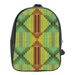 Tribal Shapes School Bag (large) by LalyLauraFLM