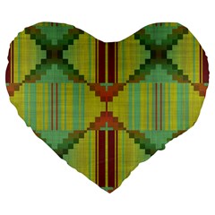 Tribal Shapes 19  Premium Heart Shape Cushion by LalyLauraFLM