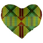 Tribal shapes 19  Premium Heart Shape Cushion Front