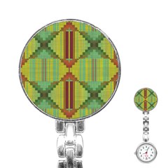 Tribal Shapes Stainless Steel Nurses Watch