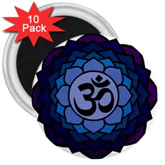 Ohm Lotus 01 3  Button Magnet (10 Pack)