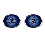 Ohm Lotus 01 Cufflinks (Oval) Front(Pair)