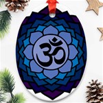 Ohm Lotus 01 Oval Ornament (Two Sides) Front