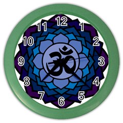 Ohm Lotus 01 Wall Clock (color) by oddzodd