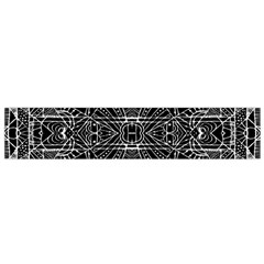 Black And White Tribal Geometric Pattern Print Flano Scarf (small) by dflcprintsclothing