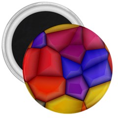 3d Colorful Shapes 3  Magnet