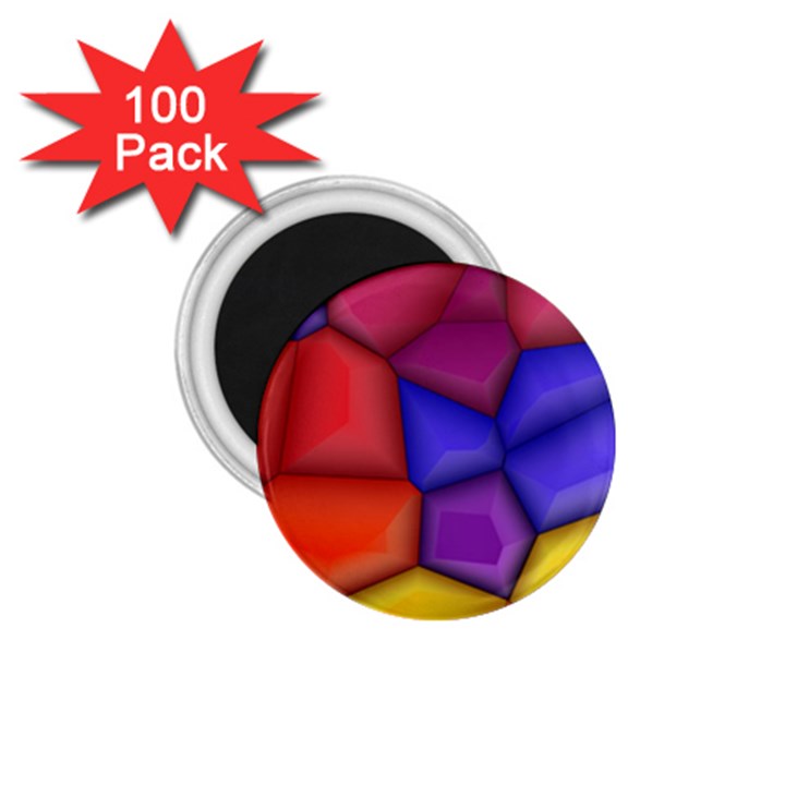 3d colorful shapes 1.75  Magnet (100 pack) 