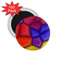 3d Colorful Shapes 2 25  Magnet (100 Pack) 