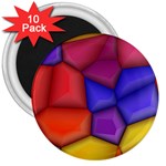 3d colorful shapes 3  Magnet (10 pack) Front