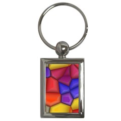 3d Colorful Shapes Key Chain (rectangle) by LalyLauraFLM