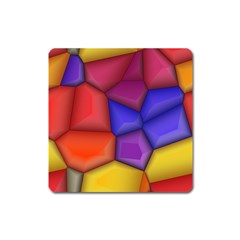 3d Colorful Shapes Magnet (square)