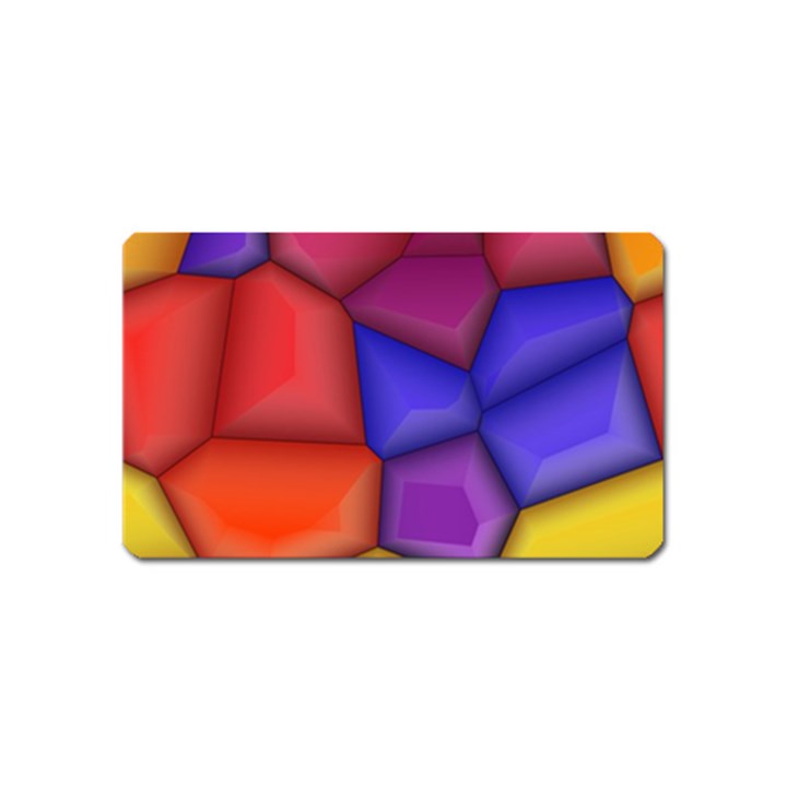 3d colorful shapes Magnet (Name Card)