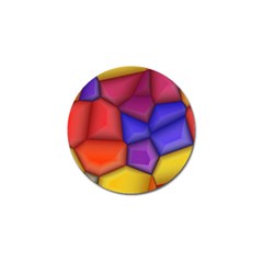 3d Colorful Shapes Golf Ball Marker (10 Pack) by LalyLauraFLM