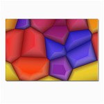 3d colorful shapes Postcards 5  x 7  (Pkg of 10) Front