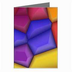 3d Colorful Shapes Greeting Card by LalyLauraFLM