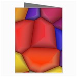 3d colorful shapes Greeting Card Right