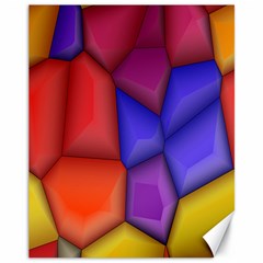 3d Colorful Shapes Canvas 11  X 14  by LalyLauraFLM