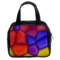 3d Colorful Shapes Classic Handbag (two Sides) by LalyLauraFLM